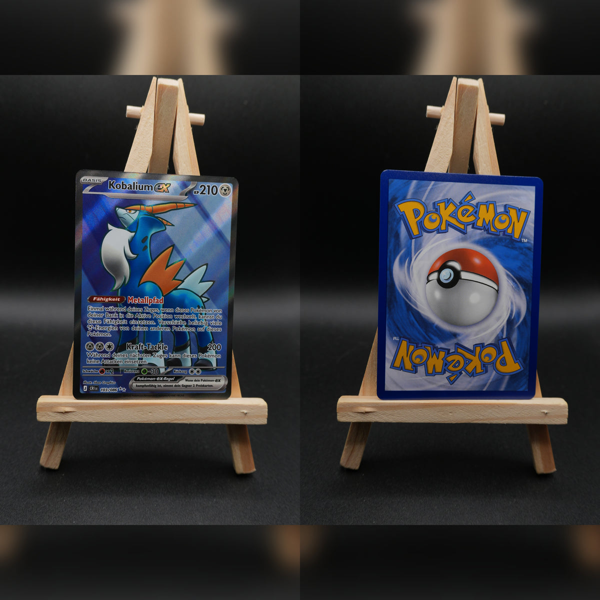 Kobalium ex CRI 103 Wachsendes Chaos Pokémon Karte Deutsch Near Mint