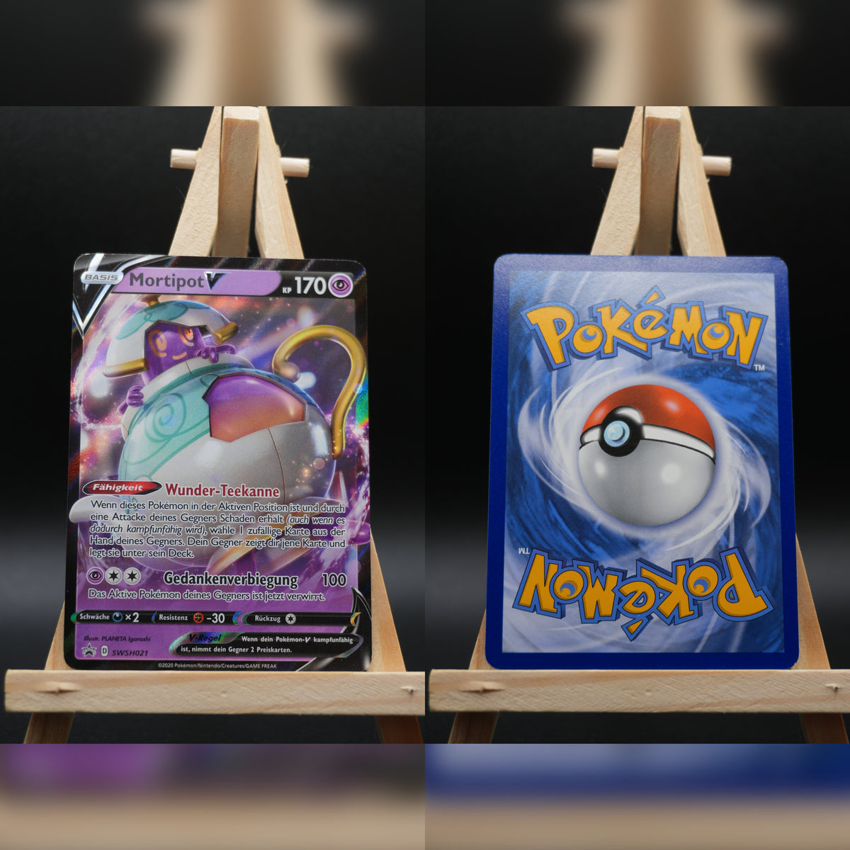 Mortipot V SWSH 021 SWSH Black Star Promo Pokémon Karte Deutsch Near Mint