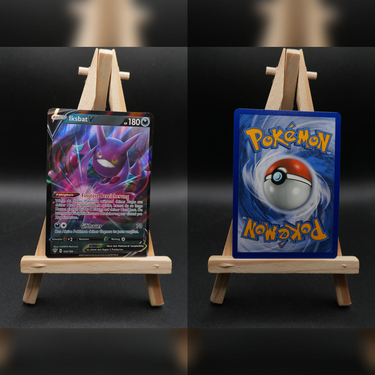 Iksbat V DAA 104 Flammende Finsternis Pokémon Karte Deutsch Near Mint