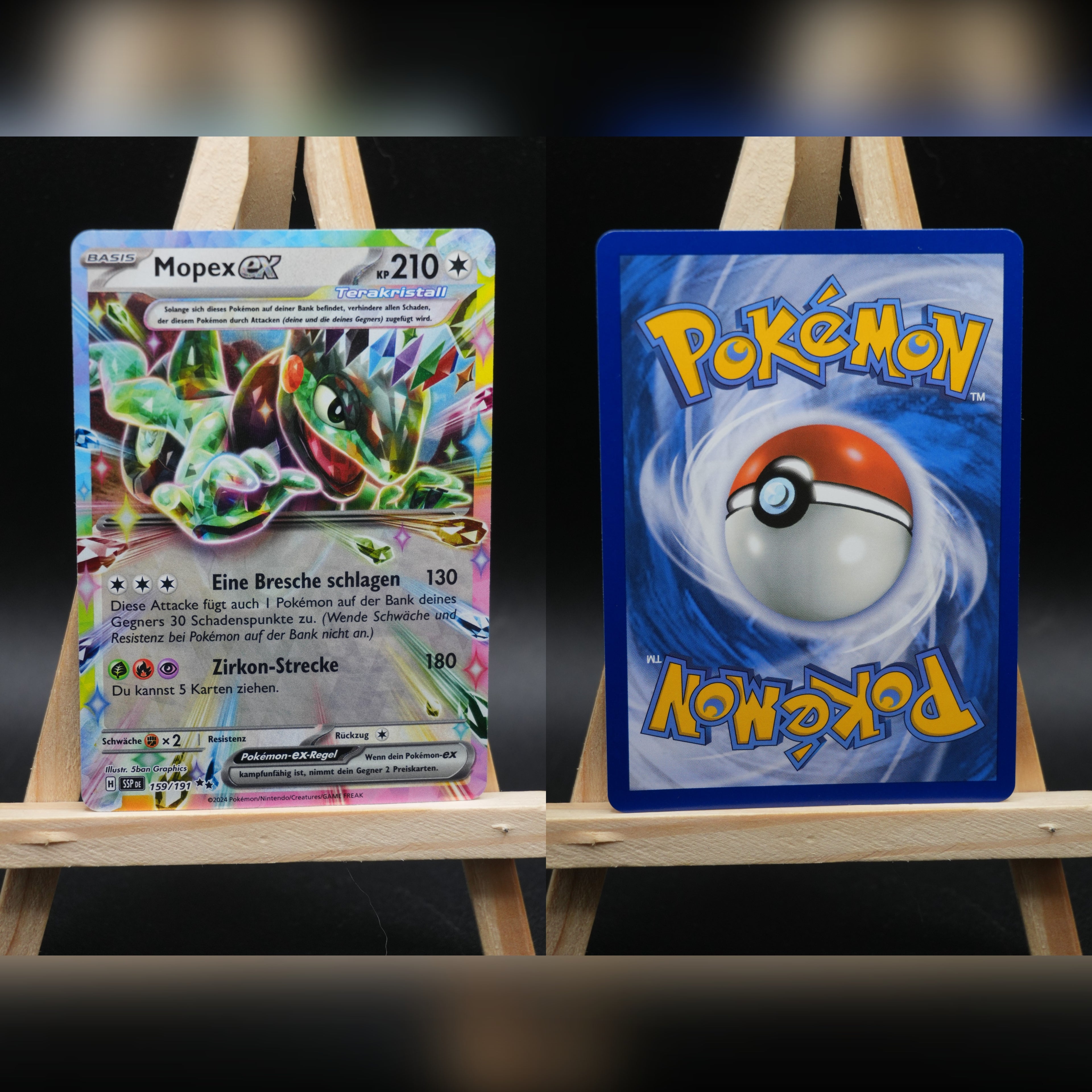 Mopex ex SSP 159 Stürmische Funken Pokémon Karte Deutsch Excellent