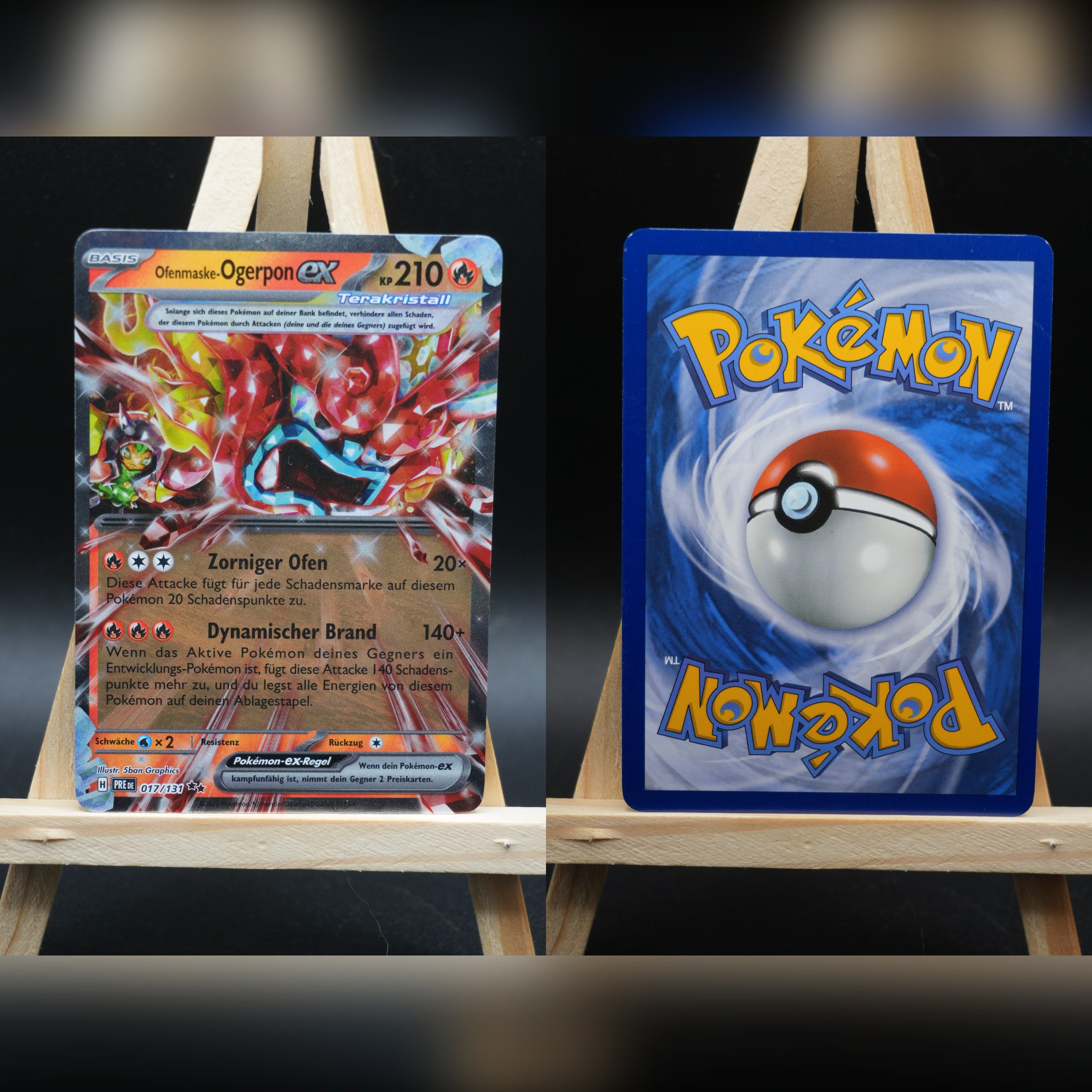Ofenmaske Ogerpon ex PRE 017 Prismatische Entwicklungen Pokémon Karte Deutsch Near Mint