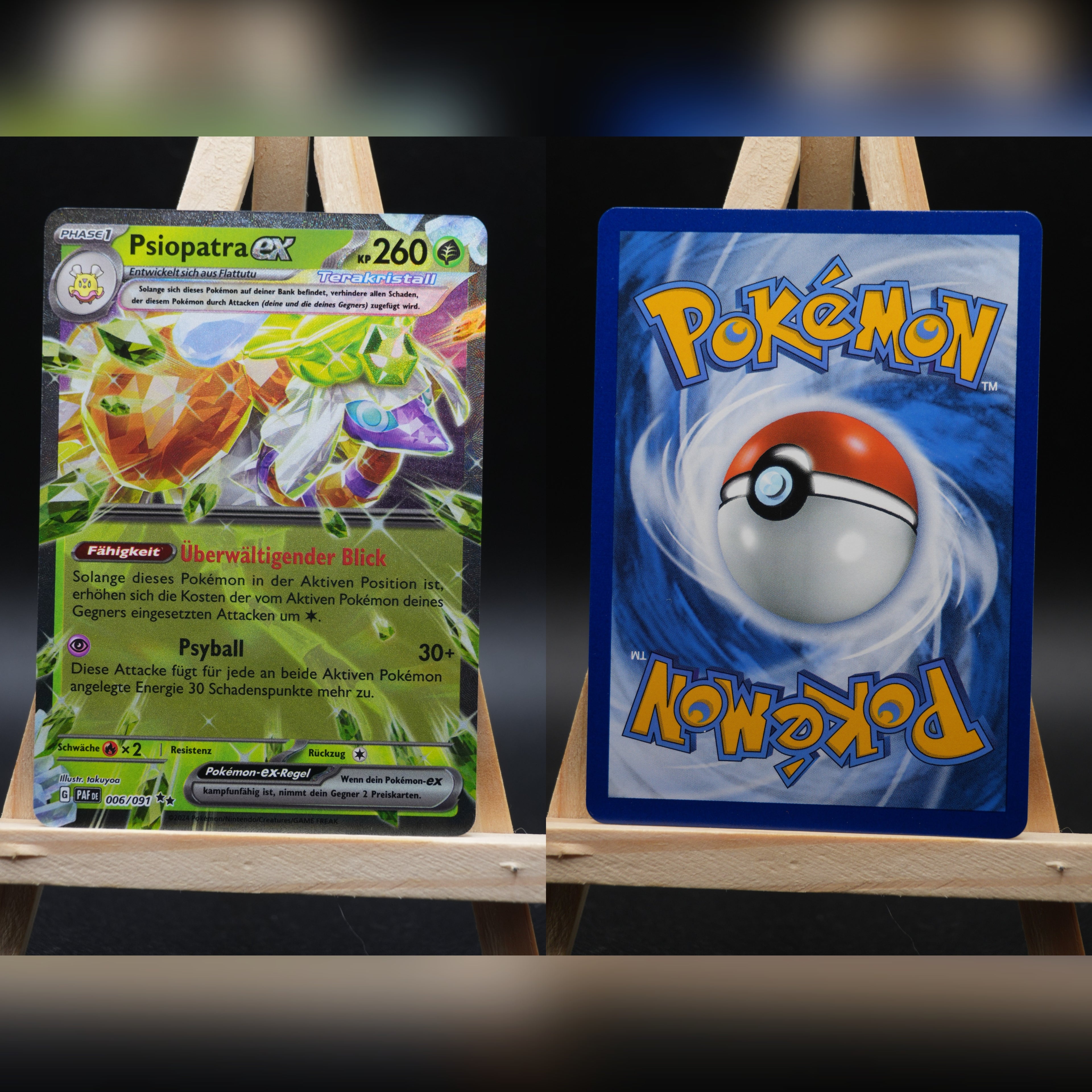 Psiopatra ex PAF 006 Paldeas Schicksale Pokémon Karte Deutsch Near Mint