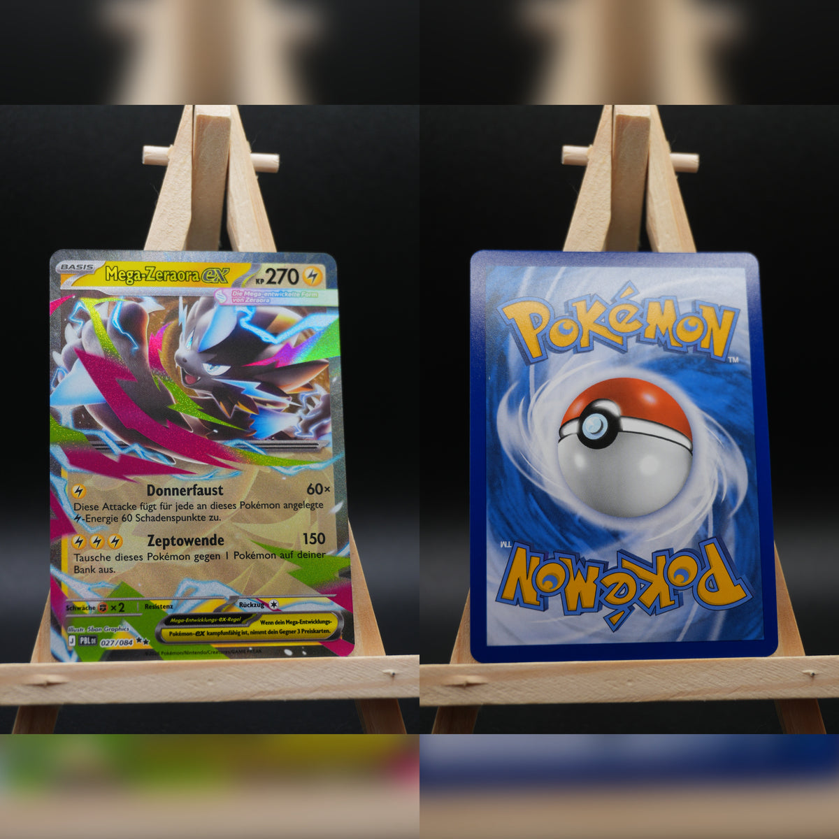 Mega Zeraora ex PBL 027 Dunkelnacht Pokémon Karte Deutsch Near Mint