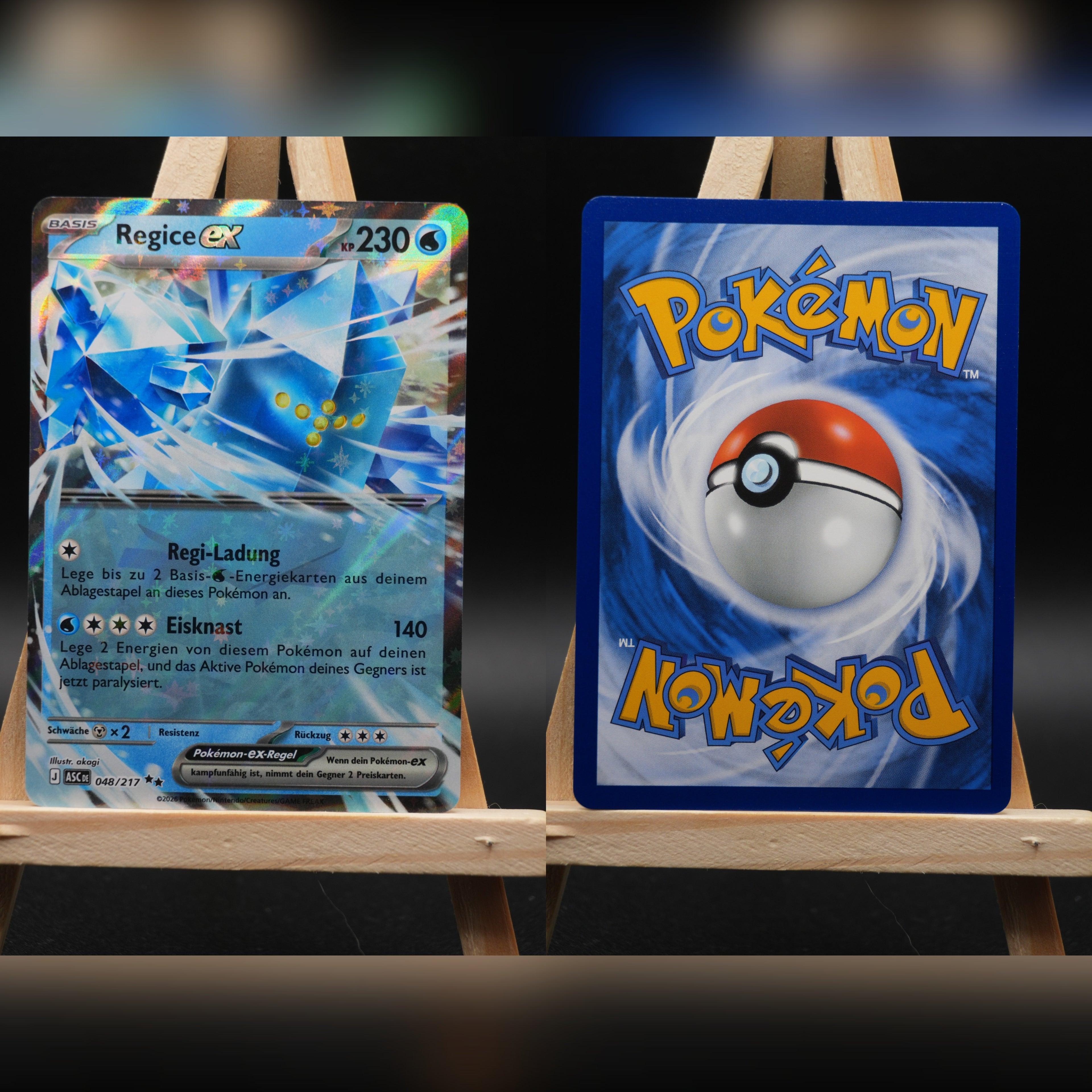 Regice ex ASC 048 Erhabene Helden Pokémon Karte Deutsch Near Mint