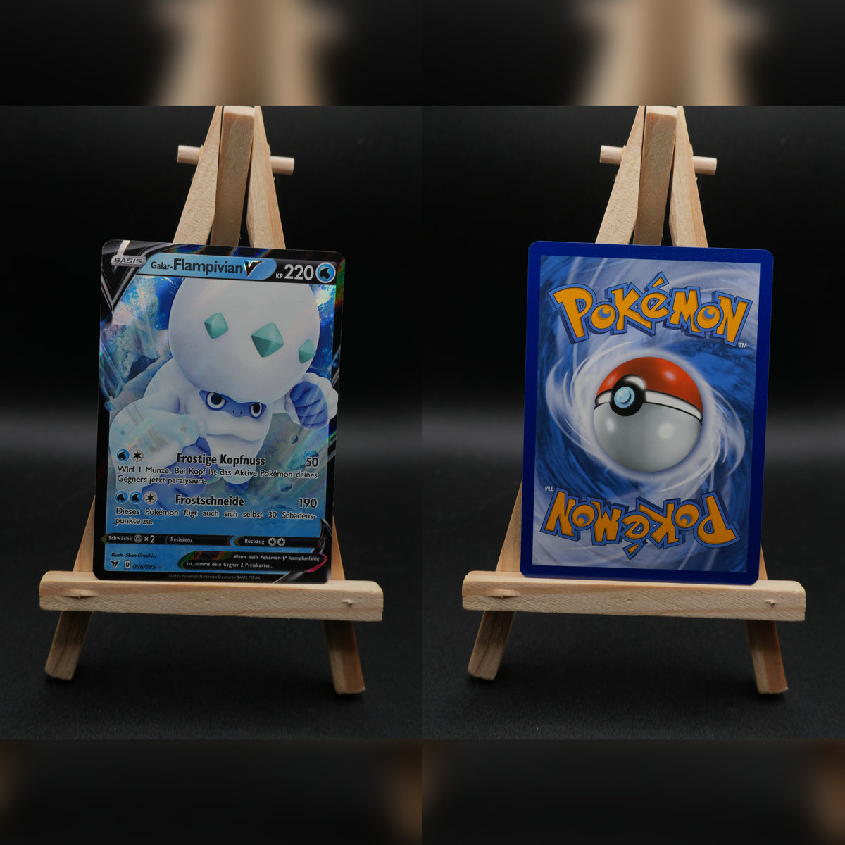 Galar-Flampivian V VIV 36 Farbenschock Pokémon Karte Deutsch Near Mint