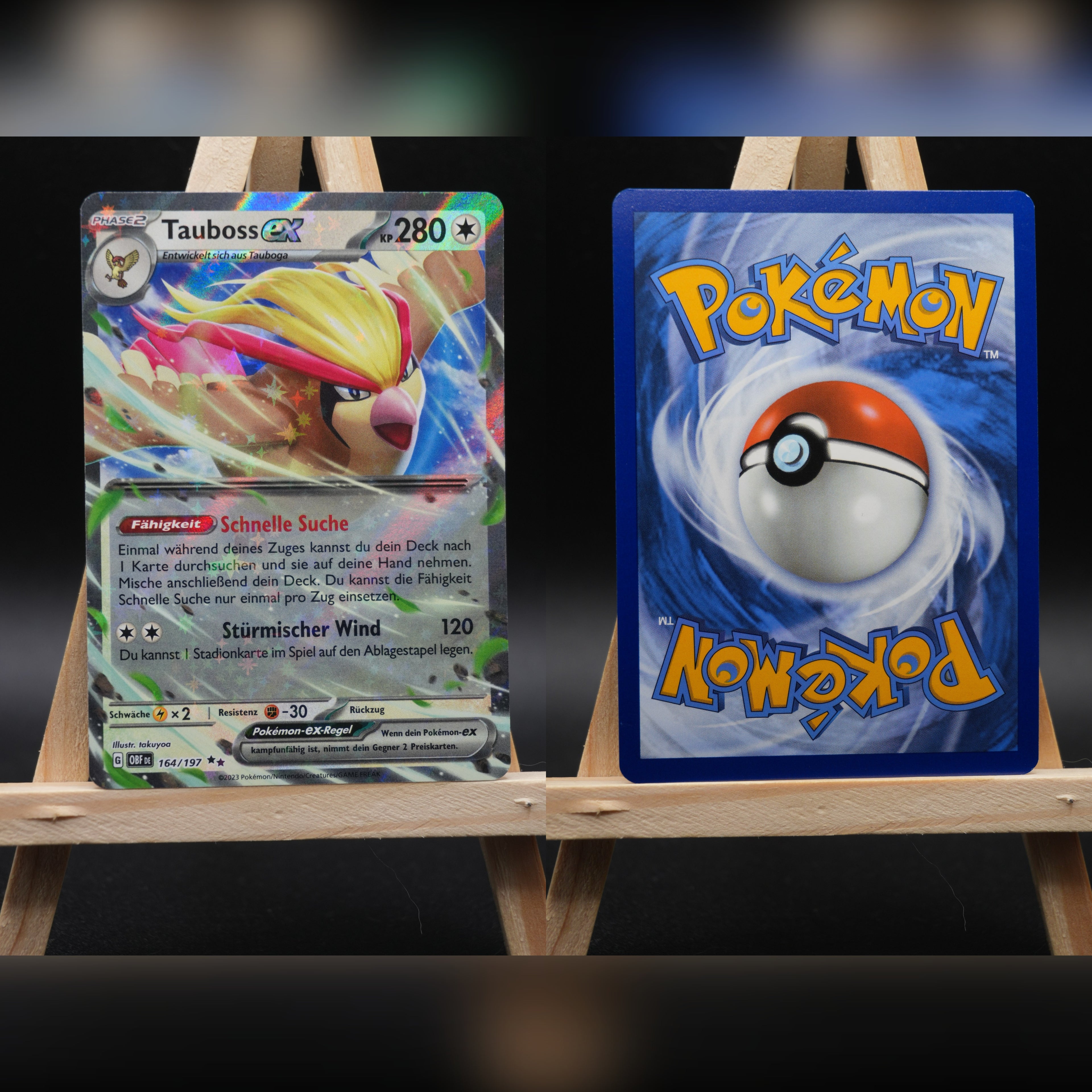 Tauboss ex OBF 164 Obsidianflammen Pokémon Karte Deutsch Near Mint