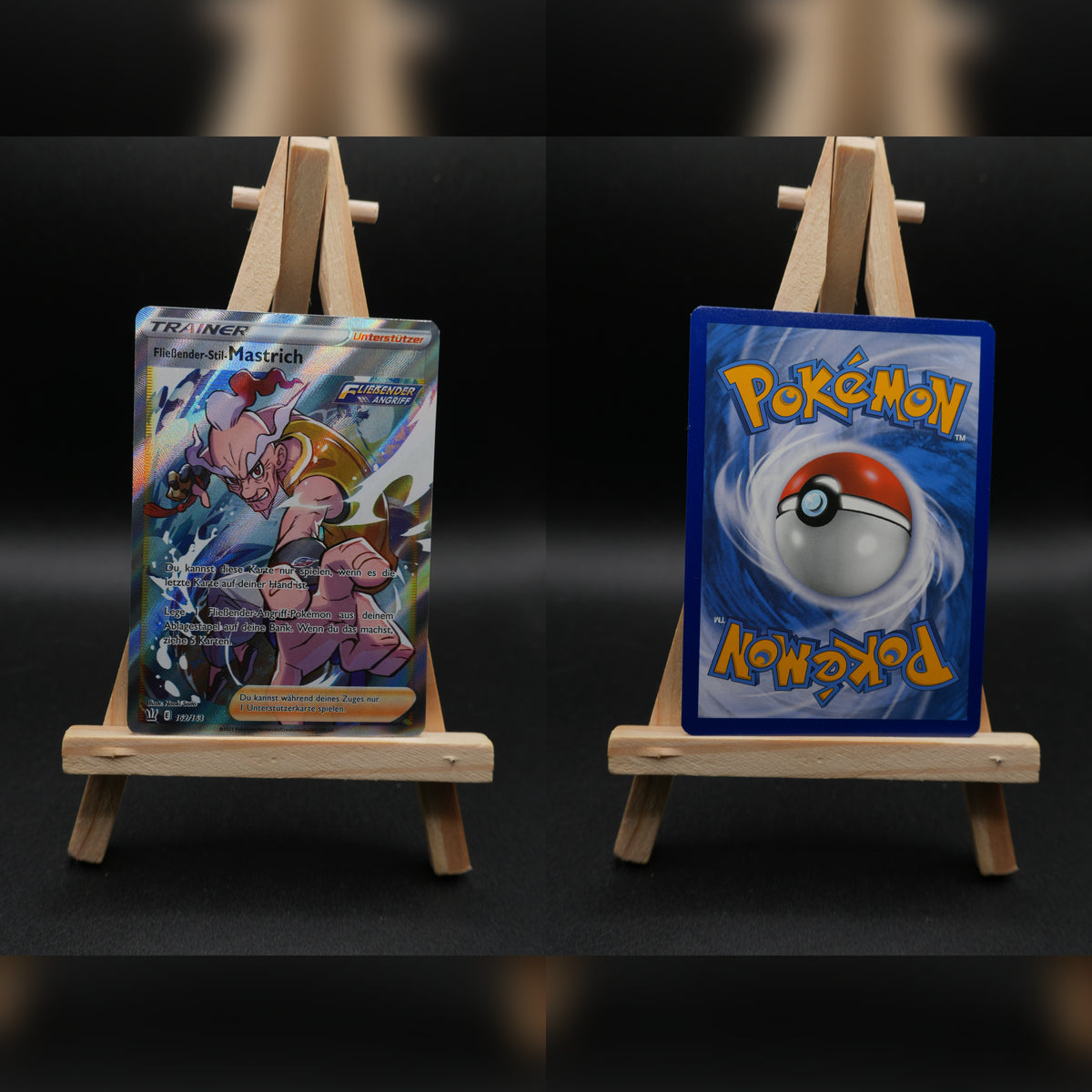 Fließender-Stil-Mastrich BST 162 Kampfstile Pokémon Karte Deutsch Near Mint