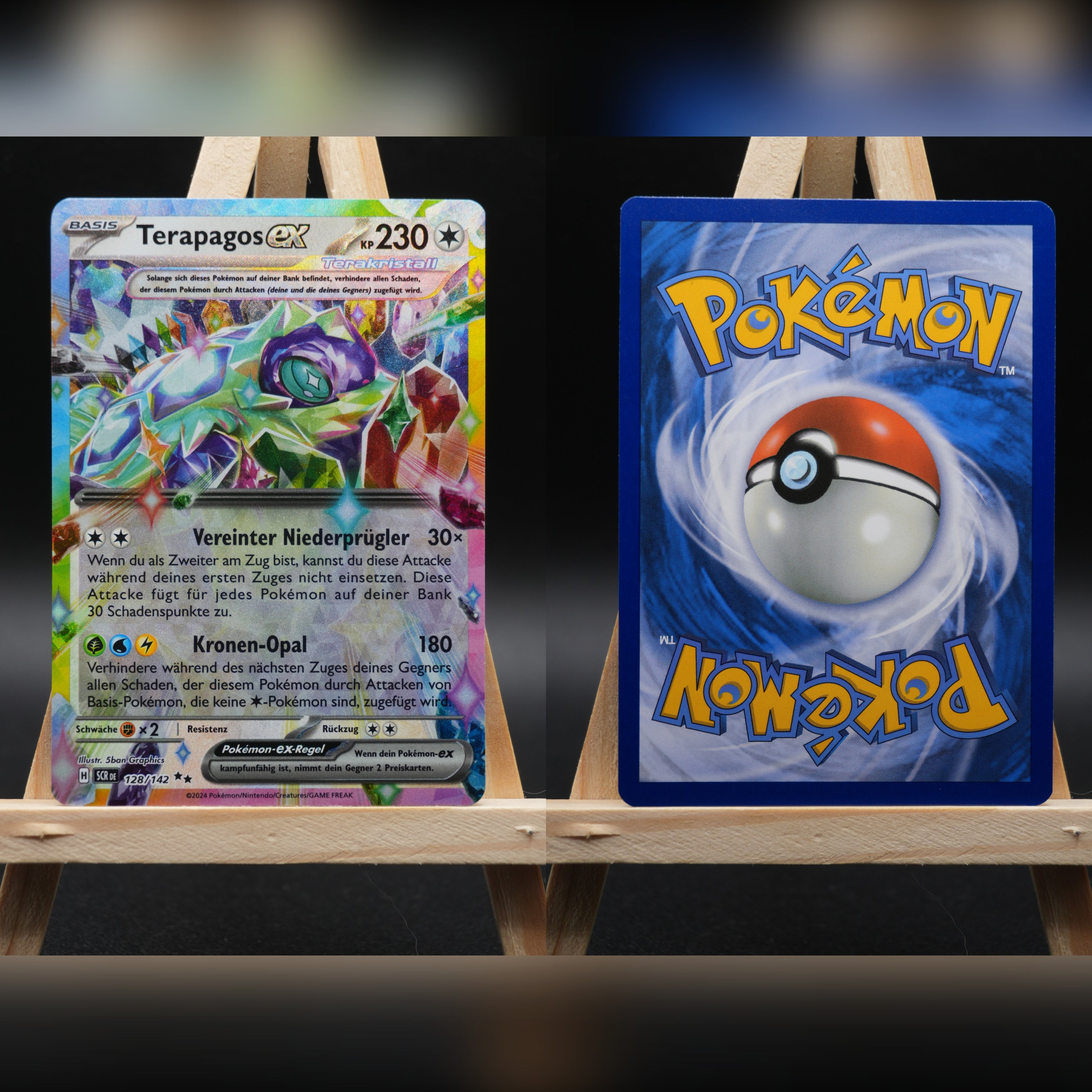 Terapagos ex SCR 128 Stellarkrone Pokémon Karte Deutsch Near Mint