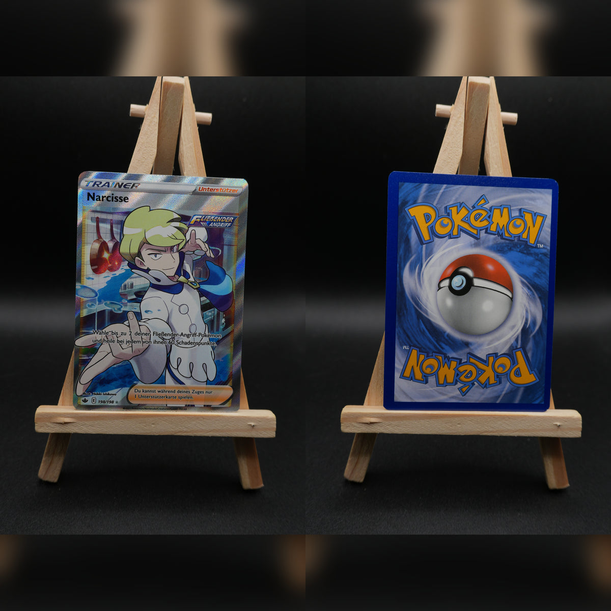 Narcisse CRE 198 Schaurige Herrschaft Pokémon Karte Deutsch Near Mint