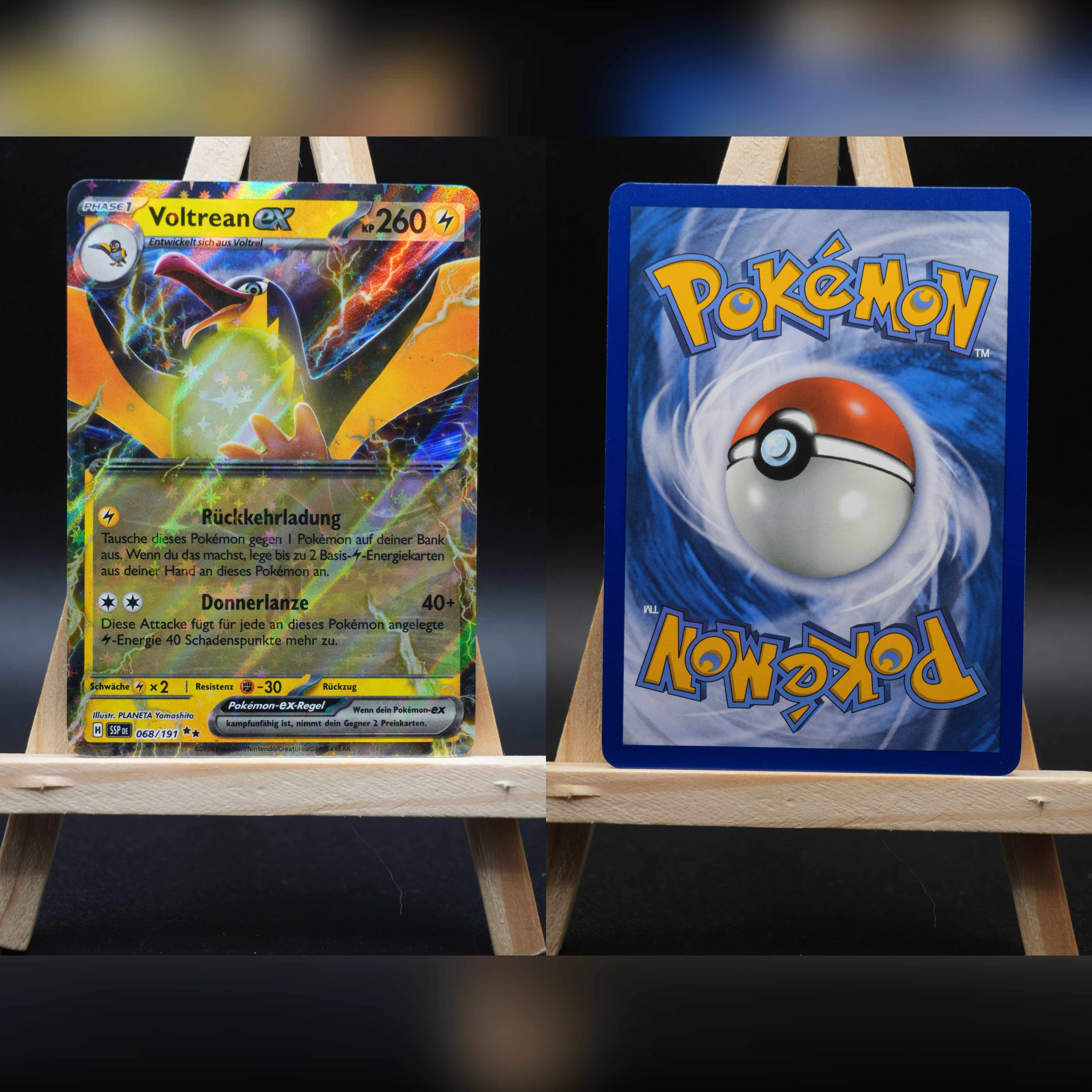 Voltrean ex SSP 068 Stürmische Funken Pokémon Karte Deutsch Near Mint