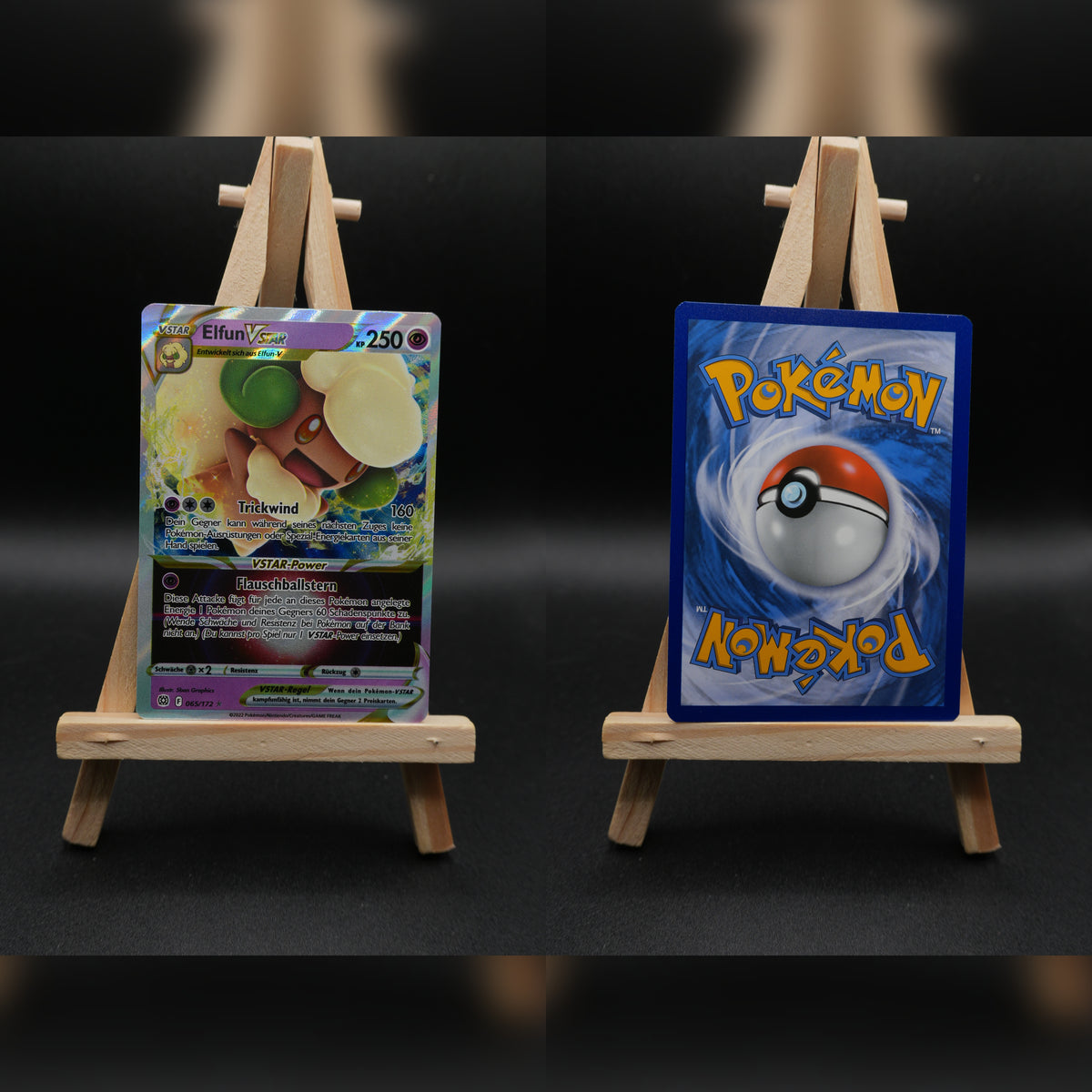 Elfun VSTAR BRS 065 Strahlende Sterne Pokémon Karte Deutsch Near Mint