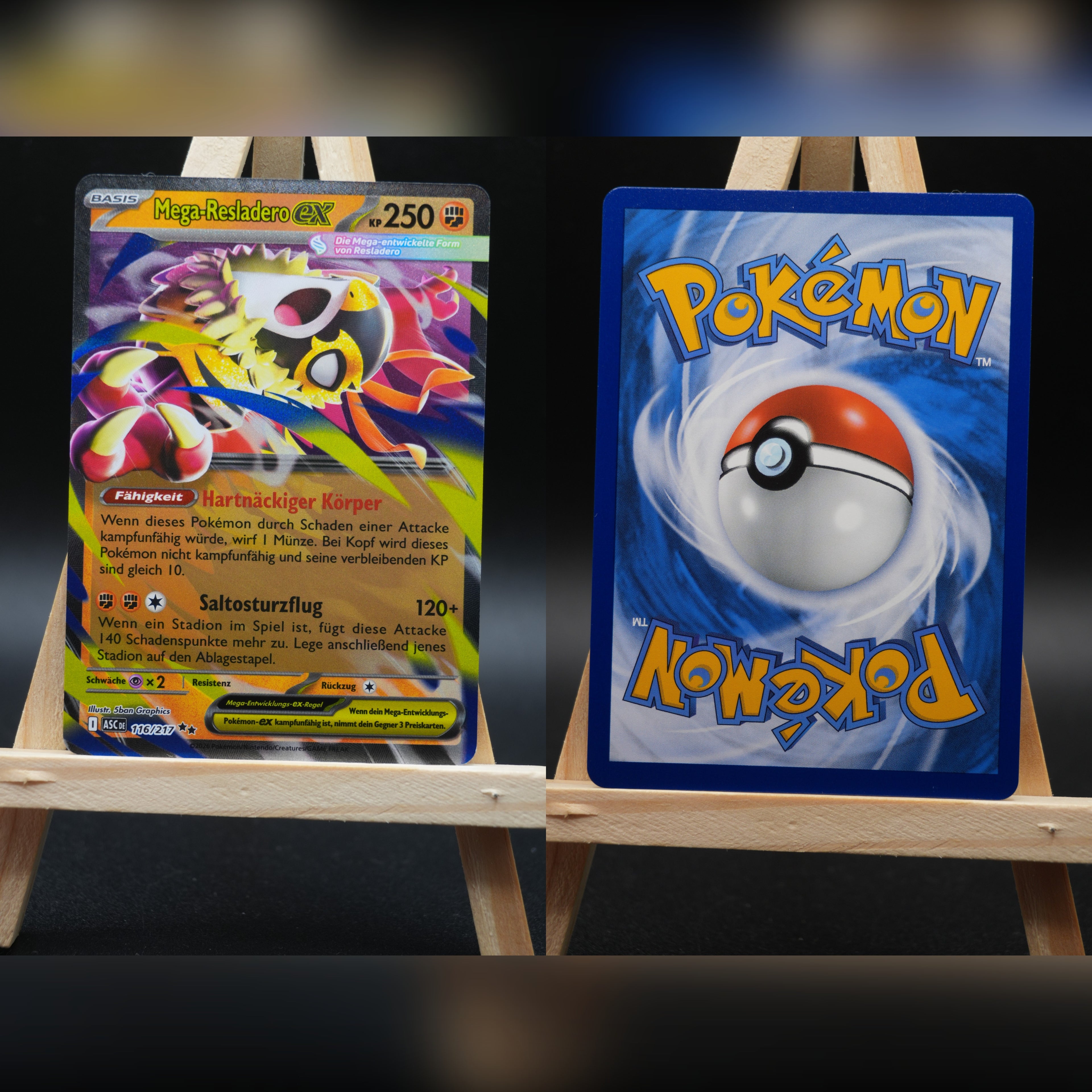 Mega Resladero ex ASC 116 Erhabene Helden Pokémon Karte Deutsch Near Mint