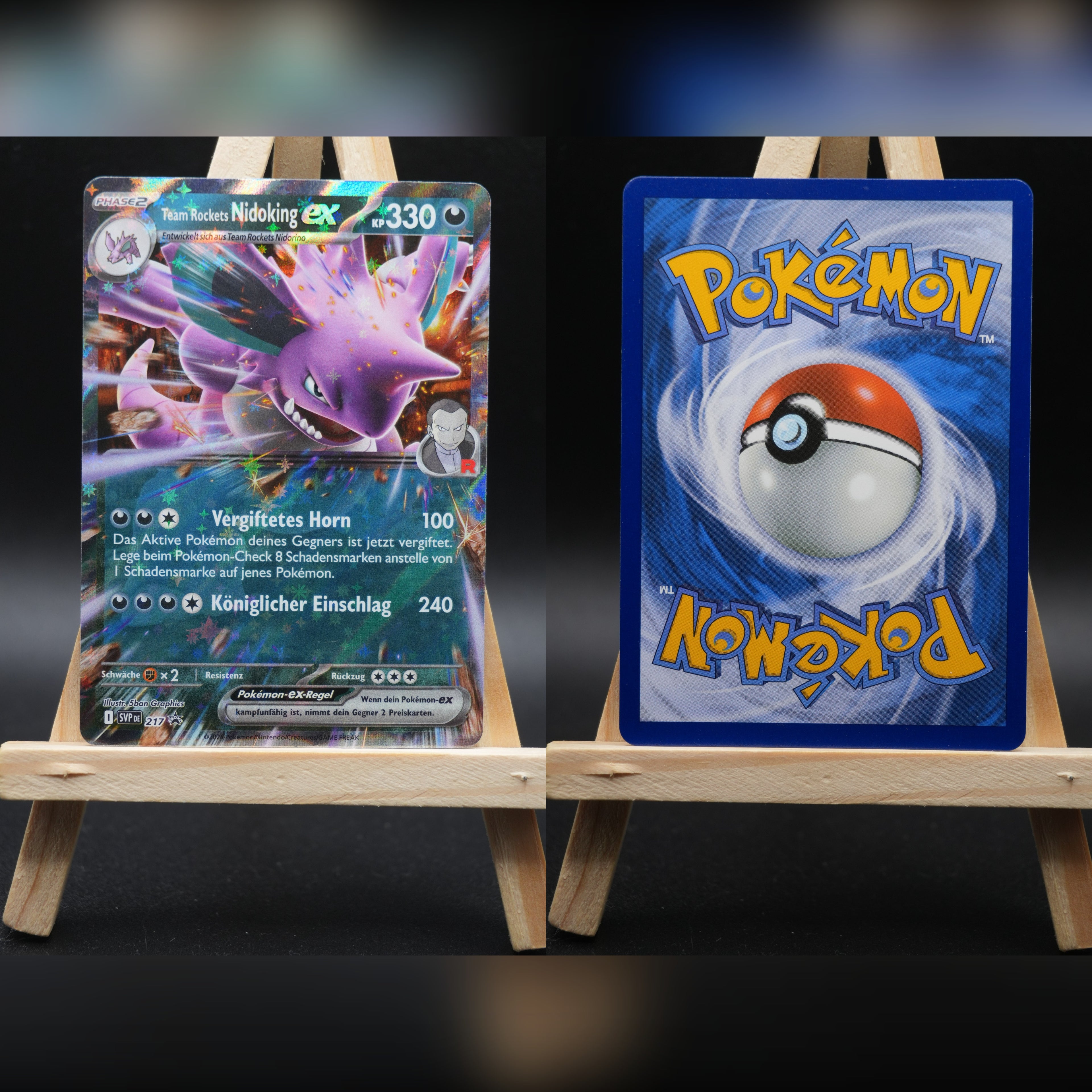 Team Rockets Nidoking ex SVP 217 SV Black Star Promos Pokémon Karte Deutsch Near Mint